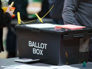 A ballot box at an election count