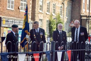 Legion members at the War Memorial Garden