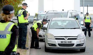 Speaking to members of the public as they arrive at the airport