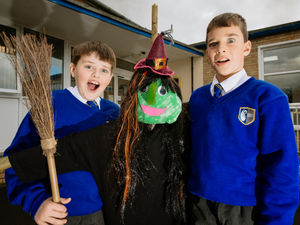 Supporting image for story: Harmless Halloween fund from scarecrows