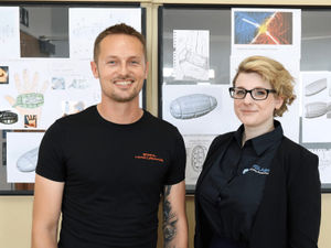 Supporting image for story: 3D printing helps Shrewsbury inventor’s new boxing training aid go boom