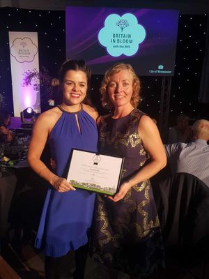 Members of Norton in Bloom receive their award at the national competition in London