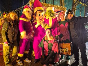 Supporting image for story: Thousands of people line up to see the 10th annual Santa Truck Convoy