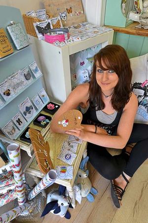 Lynsey Harris with the Lynsey Luu range at The Shop in the Square