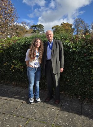 RYLA Alumni Cleo Spanu and Rotary Club of Shrewsbury President Paul Pascoe