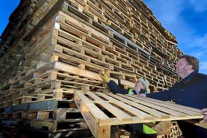 Mark and Alfred Mitchell get ready for the annual Donnington Bonfire. They have been running the event for 35 years