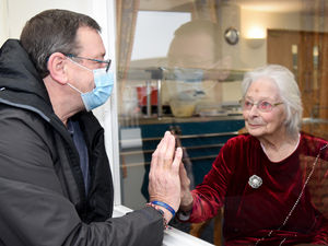 Supporting image for story: Emotional reunion as care home opens to visitors