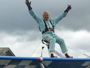 Supporting image for story: Daredevil 70-year-old Anthony flies high for charity 