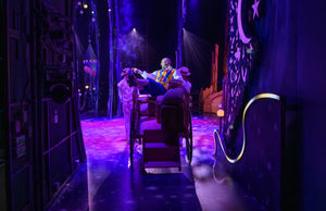 Matt Slack with ensemble members. Photo: Simon Hadley