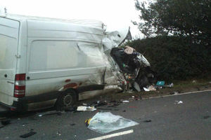 The scene of the crash. Photo: @SFRSWellington