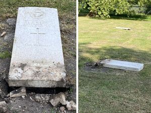 Supporting image for story: Disgust as 'morons' vandalise war graves at Tipton Cemetery