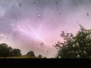 Lightning strikes in Shropshire, captured over the Lond Mynd, on May 12.
