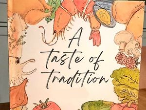 The front cover of Isabelle's cookbook 'A Taste of Tradition'