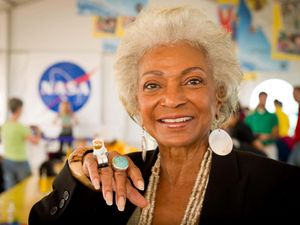 Supporting image for story: Nichelle Nichols, who starred as Lt Uhura in Star Trek, dies aged 89