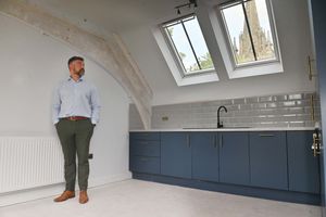 Liam Floyd in the old courtroom