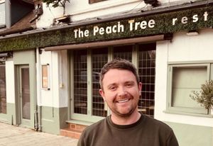 Michael Halford outside The Peach Tree, Shrewsbury. Photo: The Peach Tree.