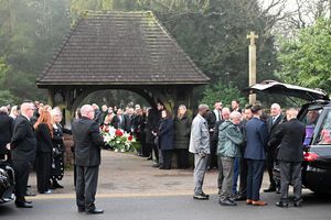 The funeral of Leo Ross earlier this year