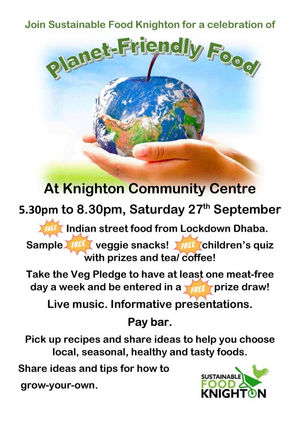 Supporting image for story: A Celebration of Planet-Friendly Food, is taking place at Knighton Community Centre, on September 27