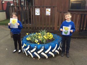 Supporting image for story: A host of golden daffodils brighten up a village