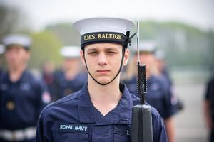 Sam Tait at his Royal Navy passing out parade