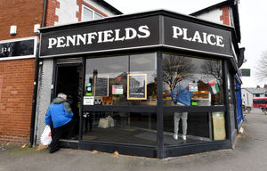 The shop is set on a corner near the Lea Road in Wolverhampton