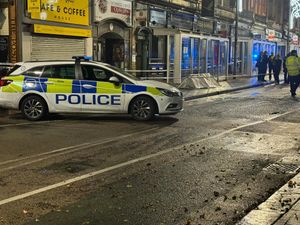 Scene of stabbing on Lichfield St - Pictures Timmy Wren