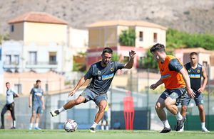 Joao Moutinho on the ball during Wolves’ first pre-season training session on their trip to Alicante in Spain