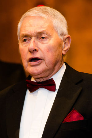 David Evans performing with Newport Male Voice Choir