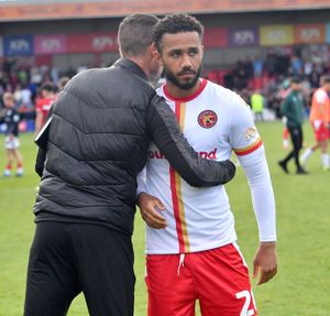 A dejected George Hall at the final whistle.