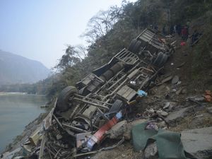 Supporting image for story: British national among 19 killed as bus plunges off mountain road in Nepal