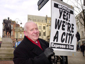 Councillor Norman Davies in 2000 when Wolverhampton was granted city status