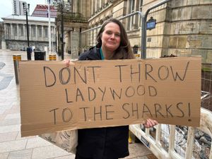 Ladywood resident Laura Kudrna outside Birmingham Council House on February 26, 2026. Credit: Alexander Brock. Permission for use for all LDRS partners.