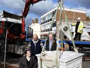 Supporting image for story: Damaged monument is back in place
