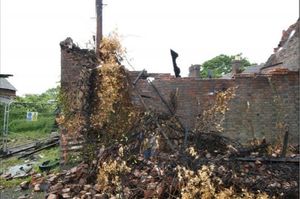 The farm barn at Bosty Lane damaged in a severe fire. Pic from Baart Harris Newall's design and access statement.
