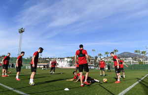 The Wolves players taking part in a drill (Credit: Wolves)