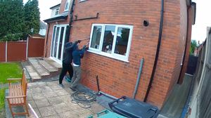 The crooks used tools to prise open a window