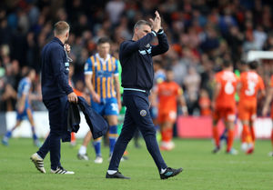 The 3-2 defeat at Luton was a forgettable away day – and John Askey let his players know the second half was not good enough (AMA)