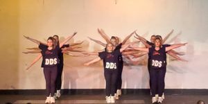 Dancers from local dance troop Dene Dance taking the stage