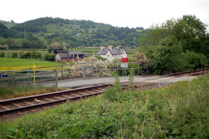 The scene of the accident was known as Red House crossing, just south of Abermule railway station. This picture dates from 2008.