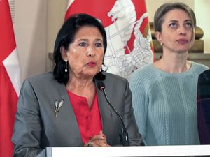 Supporting image for story: Georgian opposition plans protest against governing party’s election victory