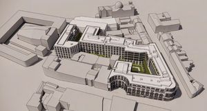 An aerial plan of how the development will look