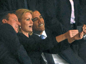 Supporting image for story: Poll: Was the Mandela memorial 'selfie' disrespectful?