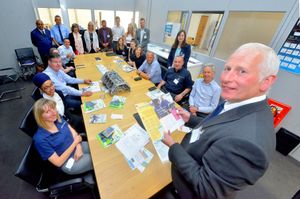 Lead STEM ambassador Malcolm Eyre in the judging room