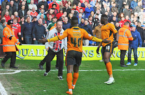 Dicko was confronted on the pitch at Walsall (© AMA / Sam Bagnall)