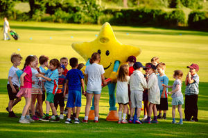 A session for youngsters at Knockin and Kinnerley Cricket Club
