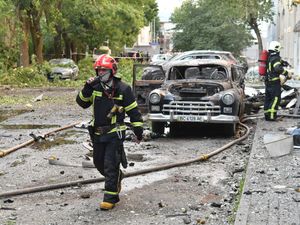 Supporting image for story: Russian drone and cruise missile attacks kill at least four in Ukraine