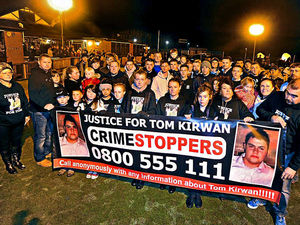 Supporting image for story: Hundreds in walk for tragic Tom Kirwan