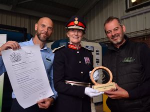 Supporting image for story: Workers at Telford steel firm Fabweld told 'be proud' as Lord Lieutenant of Shropshire presents King's Award