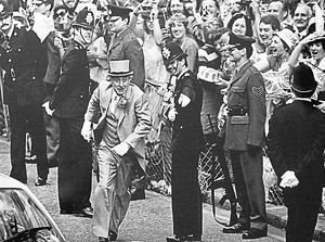 Guest Spike Milligan was late for the ceremony