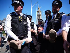 Supporting image for story: More than 70 people arrested at protests supporting banned Palestine Action
